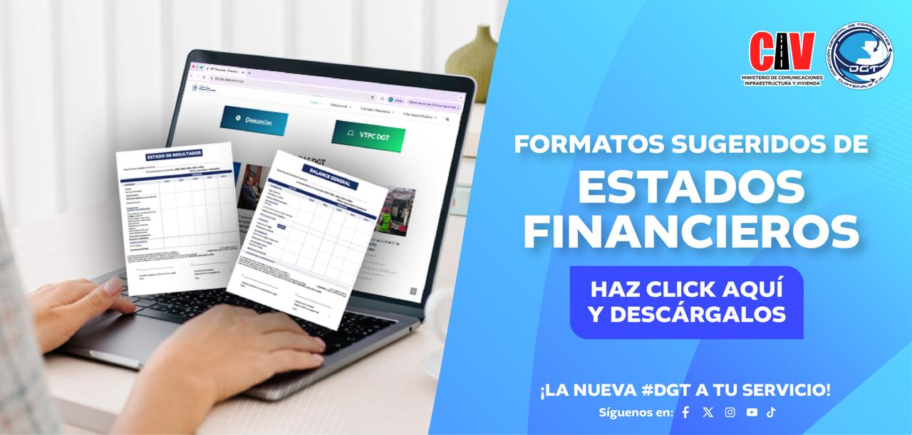 Formatos sugeridos de estados financieros: descargar