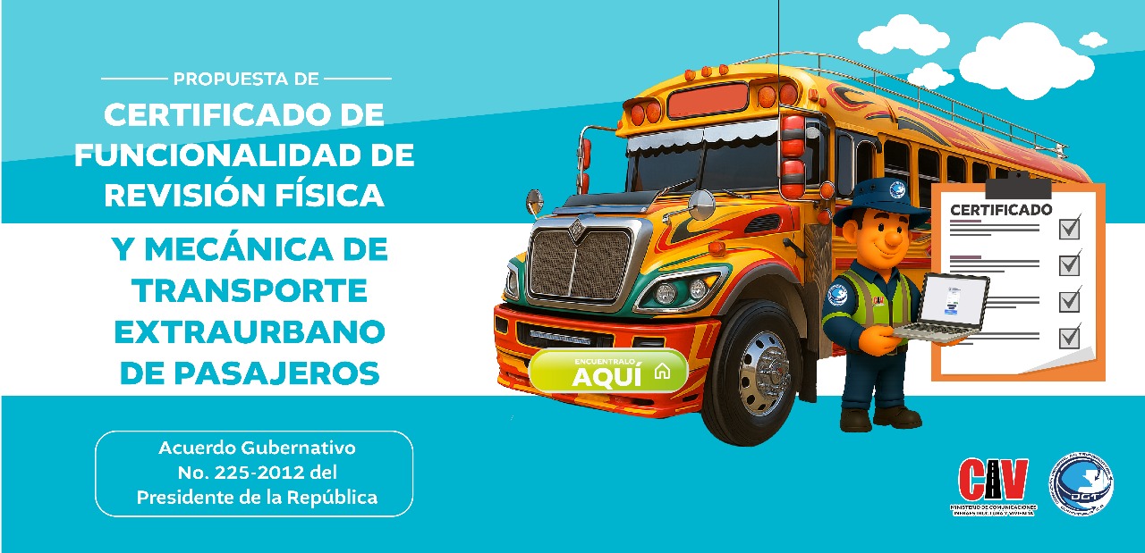 Certificado de funcionalidad de revision fisica y mecanica de transporte extraurbano